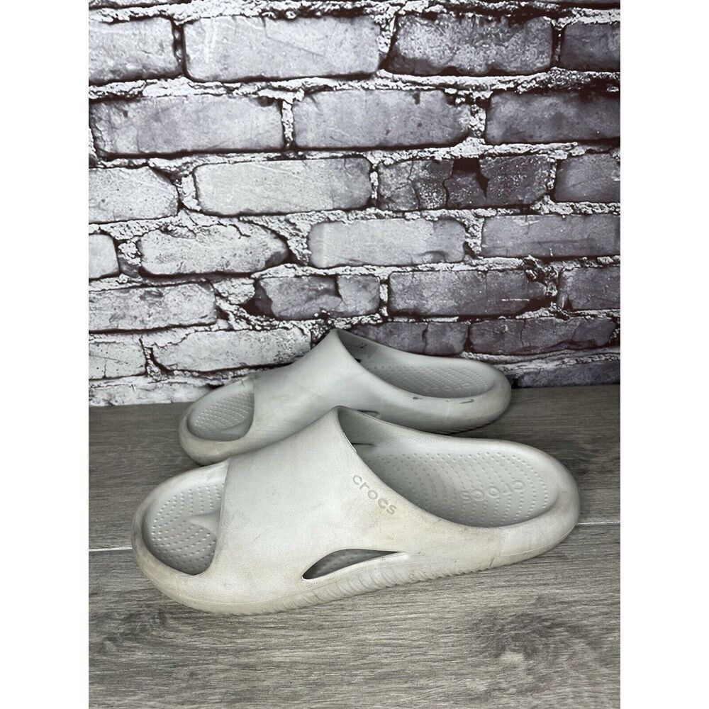 Crocs Mellow Recovery Grey Bone Slides Sandals Sl… - image 8